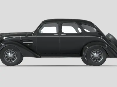 Toyota AA 1940 Low-poly 3D model
