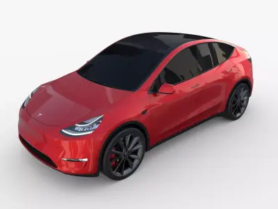 Tesla Model Y Red 3D model