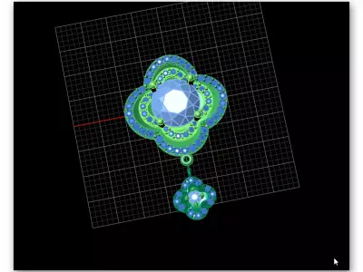 round jewelry pendant luxury 3D print model purchase