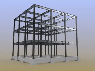 Steel Building 3D model