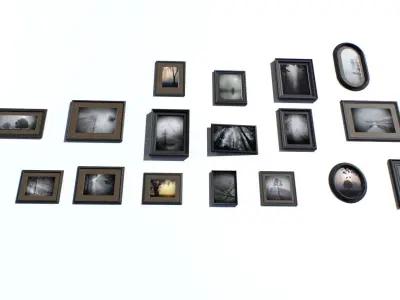 Picture Frames Pack Low-poly 3D model