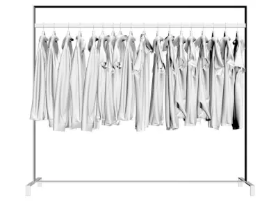 Various t-shirts and thin sweaters 3D model