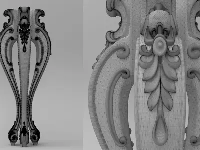 Carved Leg 3D model