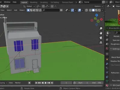 houzz house Low-poly 3D model