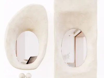 Mirror Set Decorative Low-poly 3D model