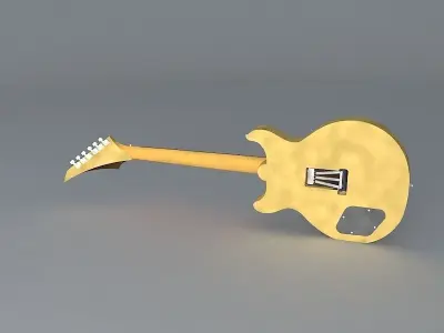 Les Paul DC guitar Free 3D model