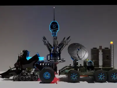 Military-  HYBRID SNOW TRUCK 3D model