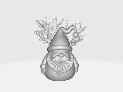 Santa Claus Christmas Decoration Festive Holiday Figurine  3D print model