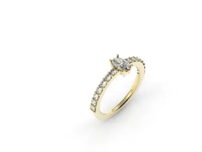 Ring Sapphire Infinite Engagement  3D print model