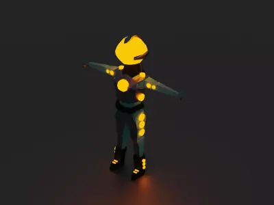Low Poly Fantasy Astronaut Free 3D model