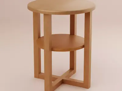 Side Table Circular 3D model