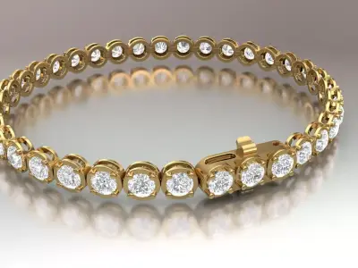 Diamond Tennis Bracelet Link TB4731935 3D print model