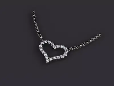 Pendant Heart Style 05 3D print model