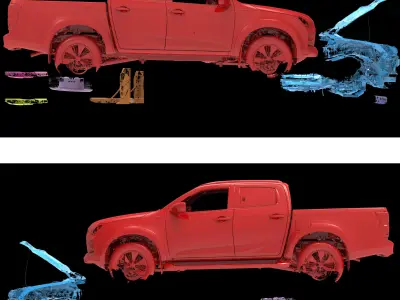 Isuzu D-Max DC Asia 2020 Series Native multiple 3D Scan 3D model