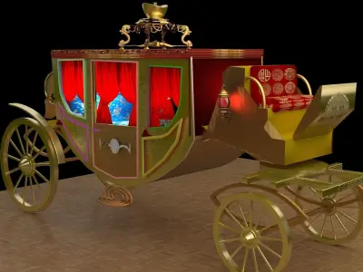 Chinese carriage  3D model