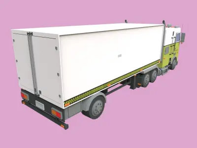 Lowpoly Big Truck Low-poly 3D model