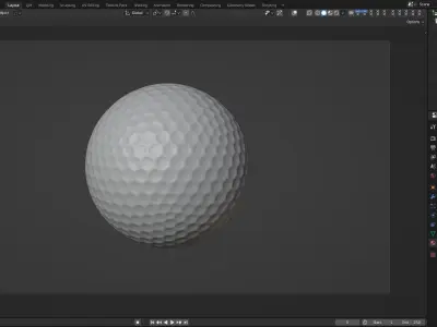 GolfBall 3D model