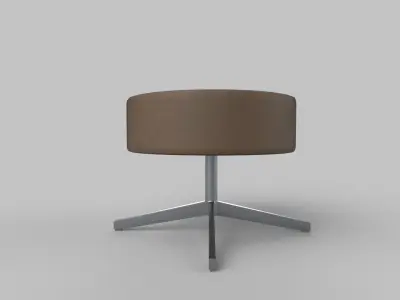 footrest round stool Low-poly 3D model