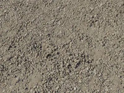 Gravel Roadbed with Small Pebbles Texture