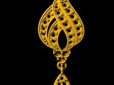 Studs Earrings 3dm and stl  file 3D print model