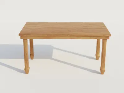 Table 3D model optimized UE4 Low-poly 3D model
