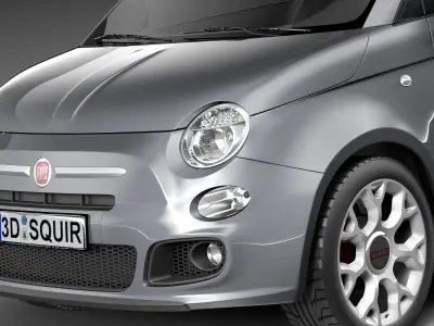 Fiat 500S 2014 3D model