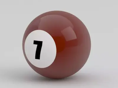 Pool Snooker Ball 7 3D model