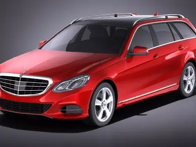 Mercedes E-class Estate 2015 VRAY 3D model
