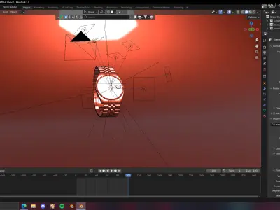 High-Poly 3D Model of a Luxury Rolex Watch 3D model