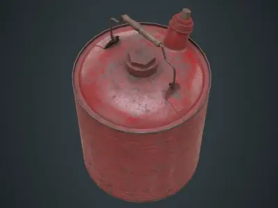 Fuel Can 4C Low-poly 3D model