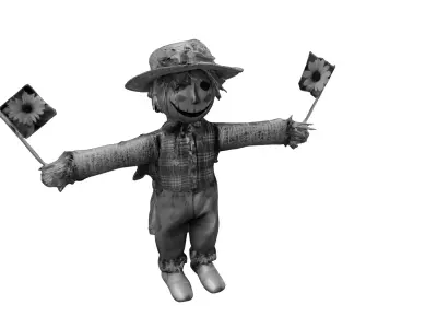 Festive Scarecrow 3D model