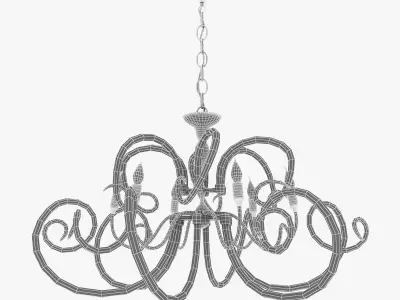 Bellart vanity glass chandelier 3D model