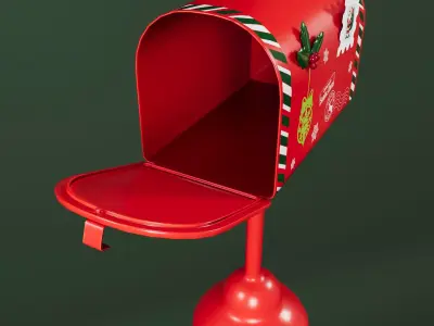 Santa Mailbox Free low-poly 3D model