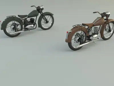 BSA BantamD1 motorcycle 3D model