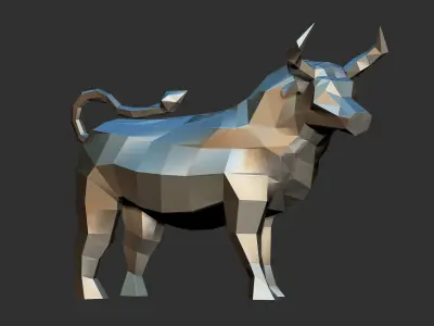 Geometric OX -polygonal 3D print model