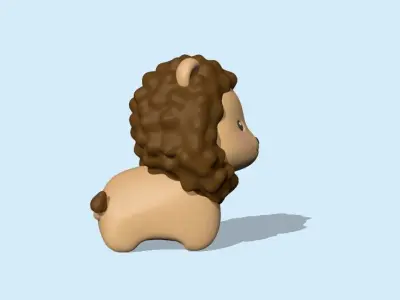 A cute Lion for decoration and play 3D print model