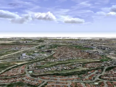 los angeles - city and surroundings Low-poly 3D model