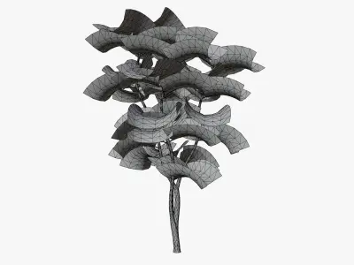 Tropical Plant Low-poly 3D model