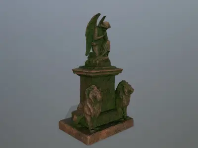 statue 4 Low-poly 3D model