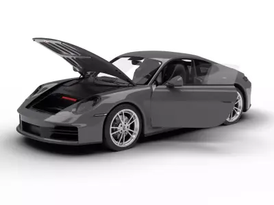 Porsche 911 Carrera 2025 3d model HQ 3D model