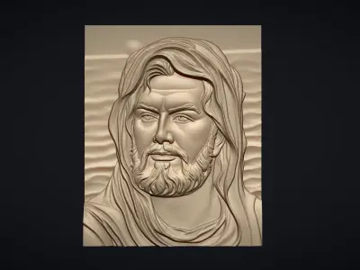 Ali bin Ebi Talib bas relief portrait 3D print model