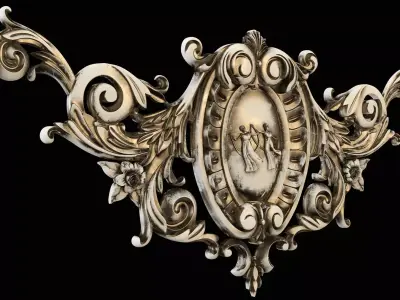 Medallion ornate wall decoration 3D print model
