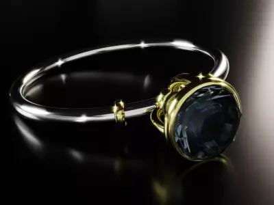 Diamond Ring 3D model Low-poly 3D model