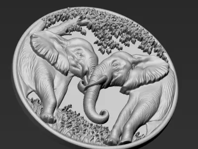 Elephants A52 3D print model