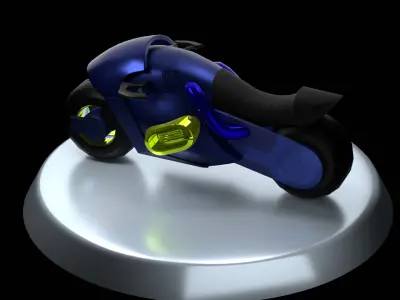 Sci-fi Motorbike 3D Model Low-poly 3D model