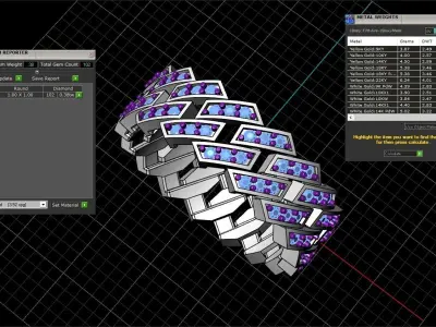 Cuban ring model 206  Size16 3D print model