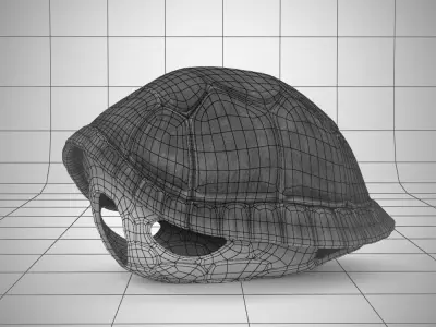 Turtle dirt gray shell Mock-up 3d Model 3D model