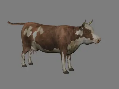 Cow Animated VFX Grace Low-poly 3D model