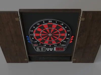Viper 797 Electronic Dartboard Espresso 3D model