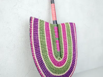 African Handwoven Fan 40 3D model
